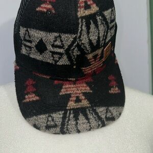Avalanche Black and Red Patterned Hat